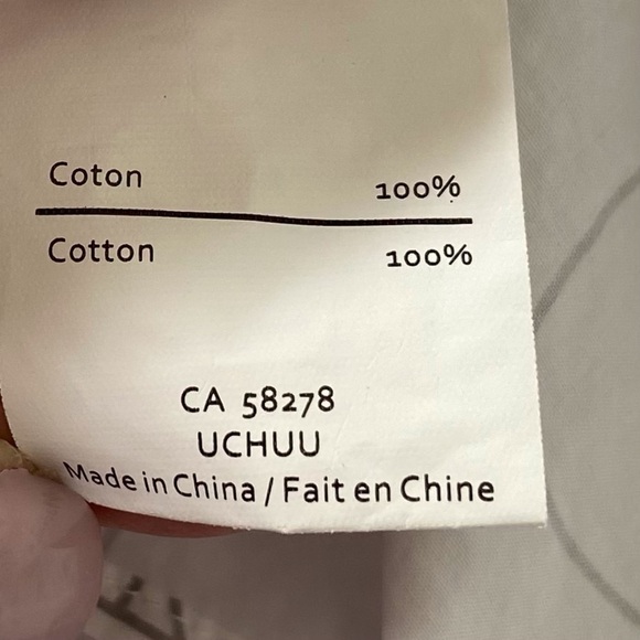 UCHUU cotton boxy dress white grey chunky lightweight sleeveless oversized tunic - Picture 11 of 16